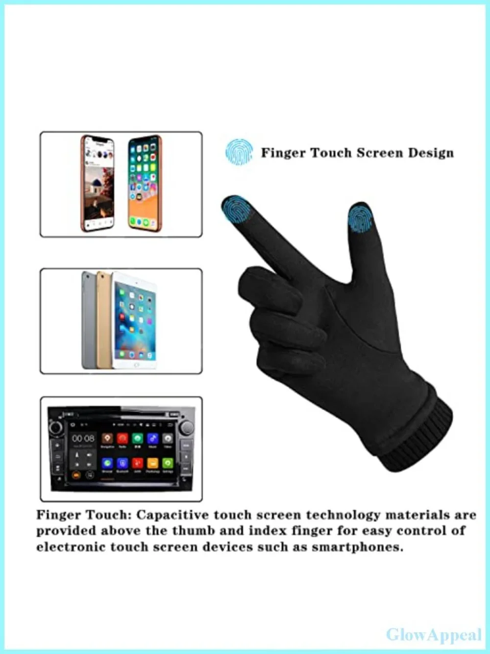 Women's Warm Suede Touchscreen Gloves with Wool Lining